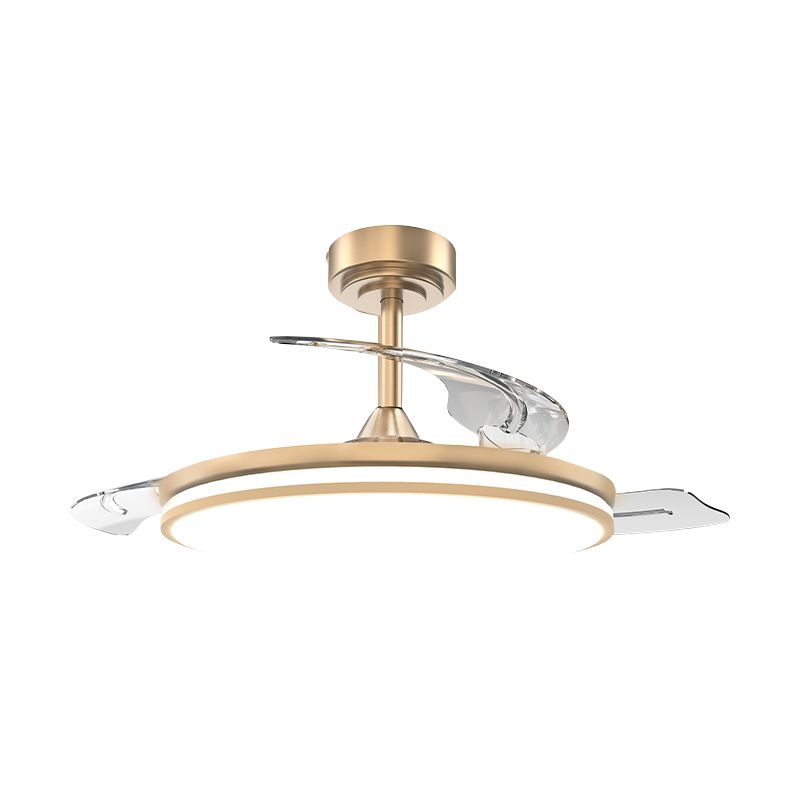 Ventilateur de plafond rétractable silencieux avec pales invisibles