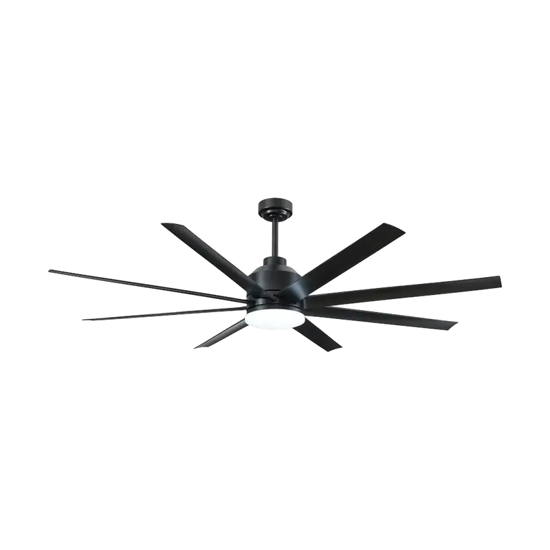 Ventilateur de plafond traditionnel à grain de bois noir et foncé avec lumière