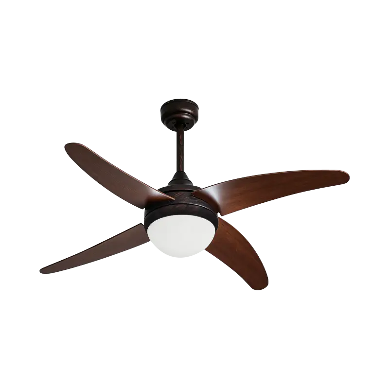 Ventilateur de plafond à pales en contreplaqué avec lumière