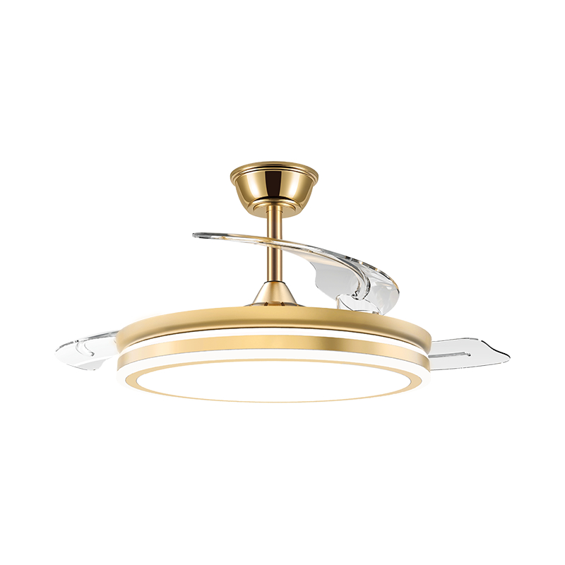 Ventilateur de plafond rétractable silencieux avec pales invisibles