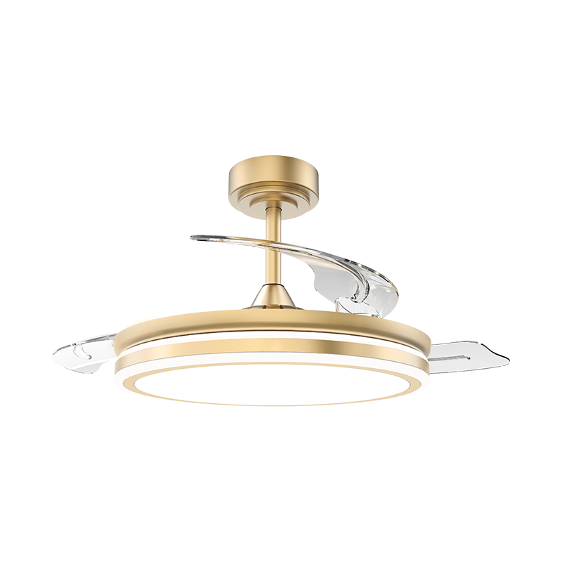 Ventilateur de plafond rétractable silencieux avec pales invisibles