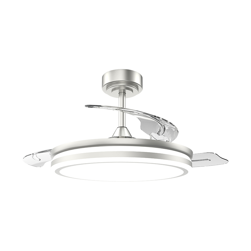 Ventilateur de plafond rétractable silencieux avec pales invisibles