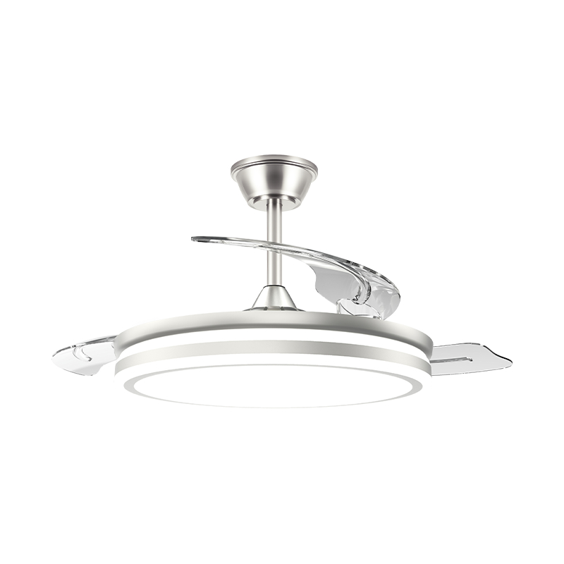 Ventilateur de plafond rétractable silencieux avec pales invisibles
