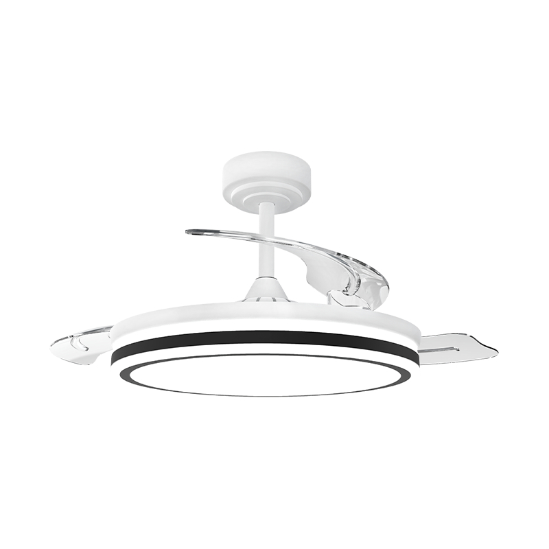 Ventilateur de plafond rétractable silencieux avec pales invisibles