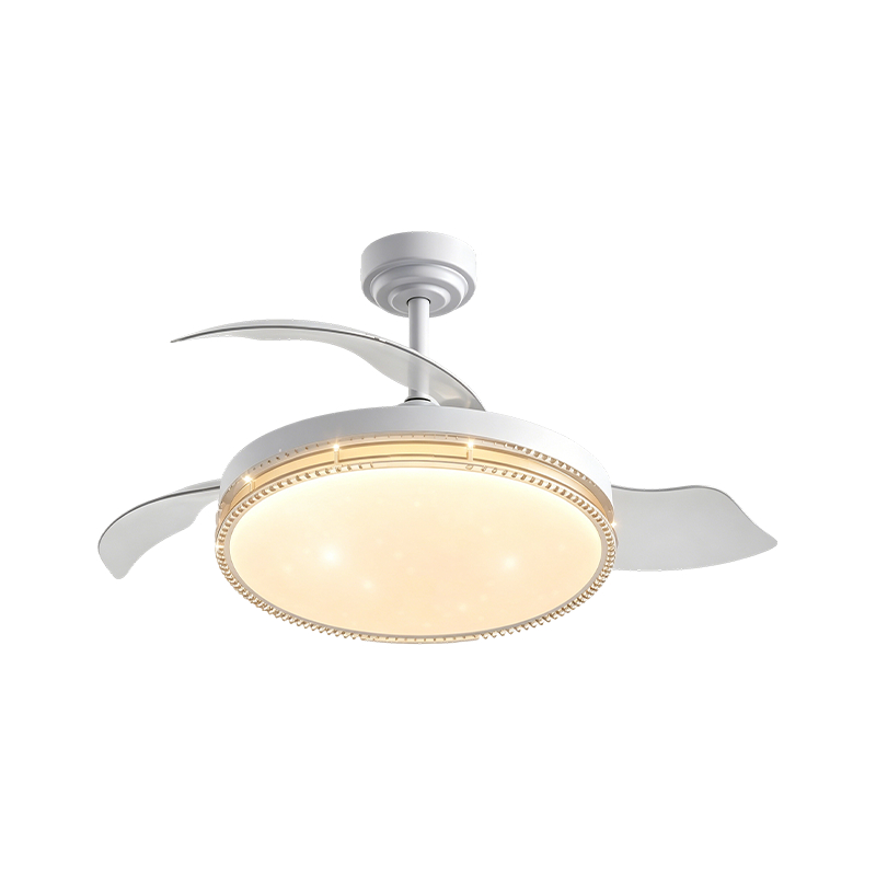 Lumière de ventilateur de plafond LED en acrylique ciel étoilé