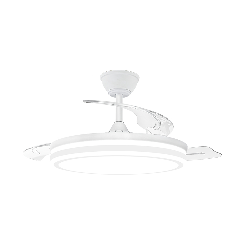 Ventilateur de plafond rétractable silencieux avec pales invisibles