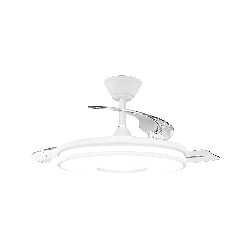 Ventilateur de plafond rétractable silencieux avec pales invisibles