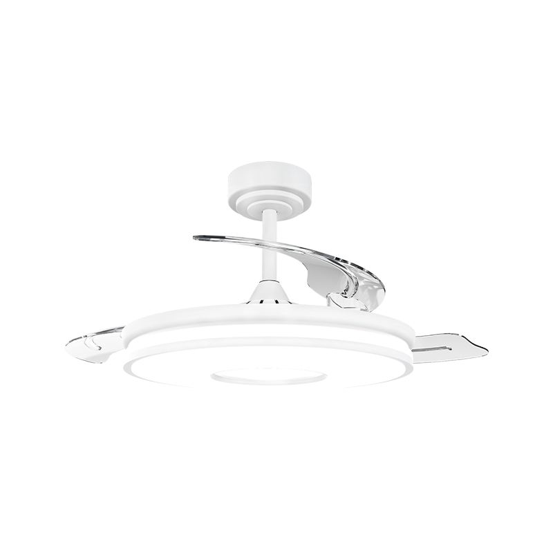 Ventilateur de plafond rétractable silencieux avec pales invisibles