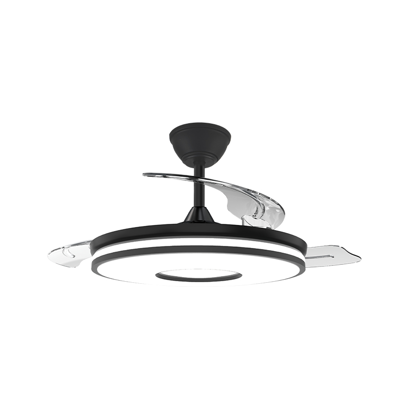 Ventilateur de plafond rétractable silencieux avec pales invisibles