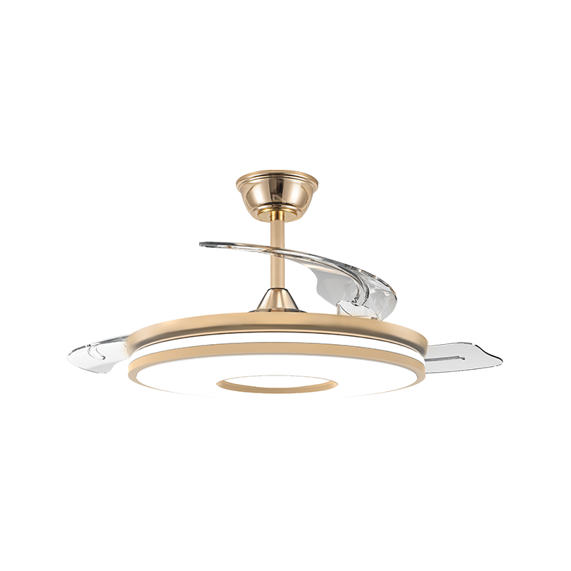 Ventilateur de plafond rétractable silencieux avec pales invisibles