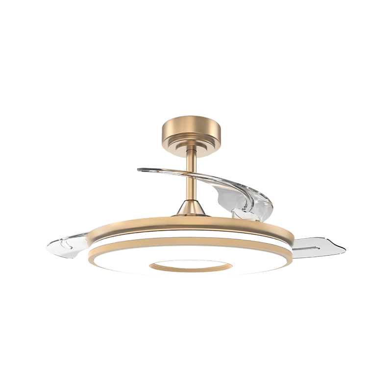 Ventilateur de plafond rétractable silencieux avec pales invisibles
