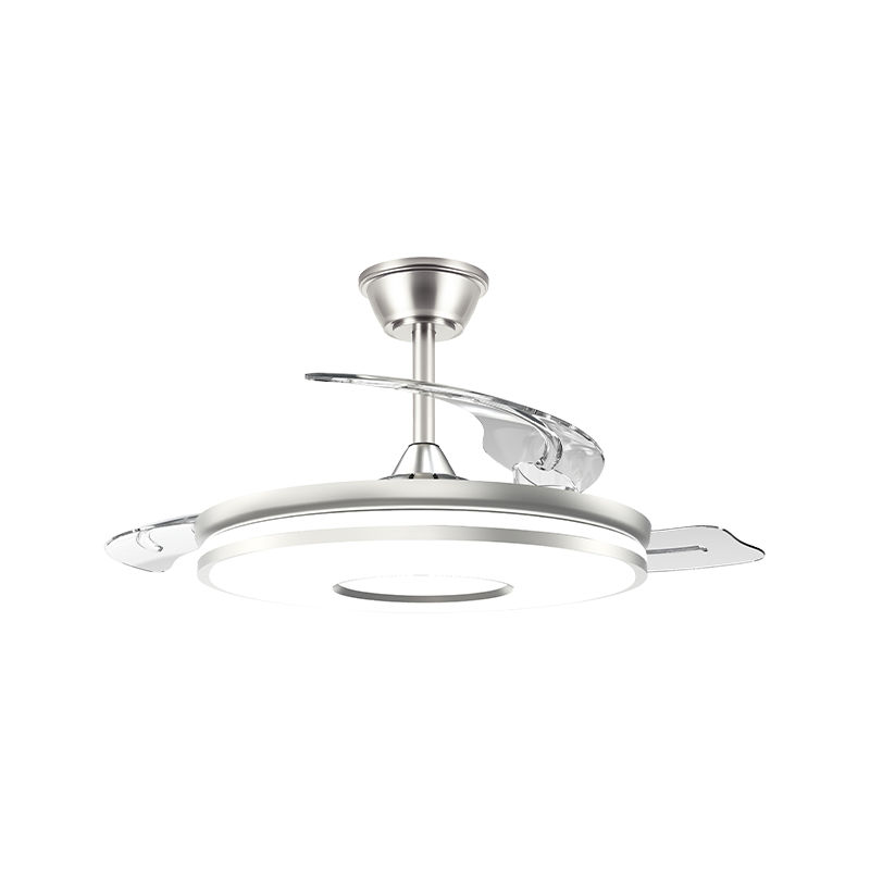 Ventilateur de plafond rétractable silencieux avec pales invisibles