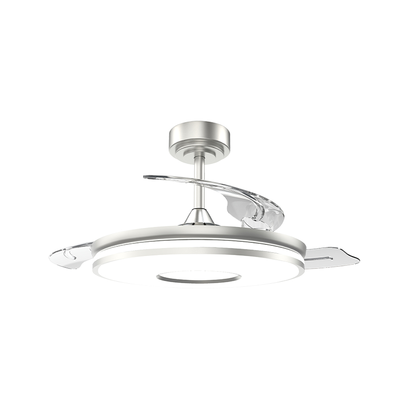Ventilateur de plafond rétractable silencieux avec pales invisibles
