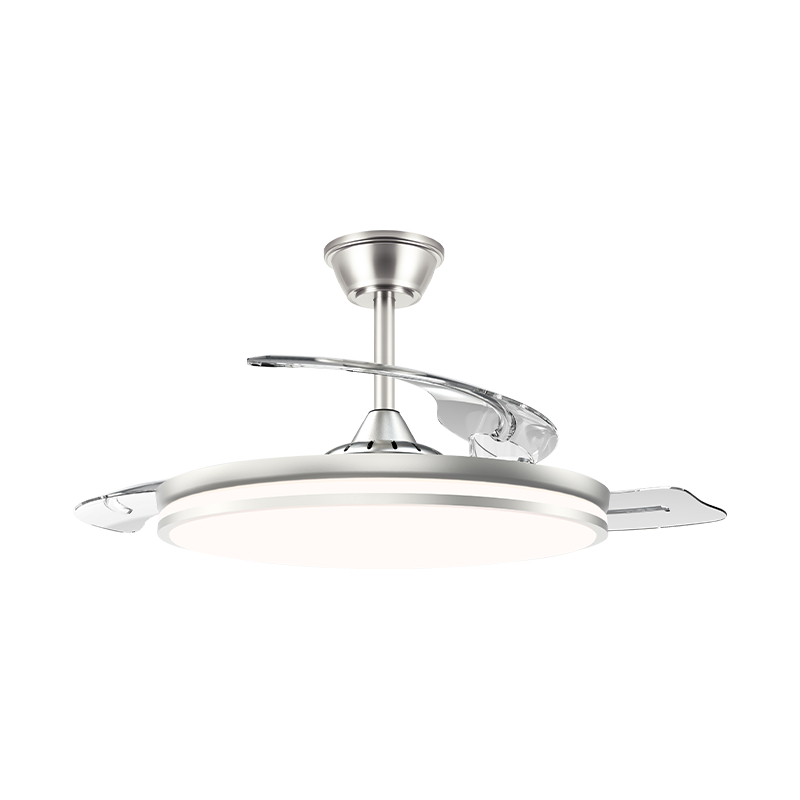 Ventilateur de plafond rétractable silencieux avec pales invisibles