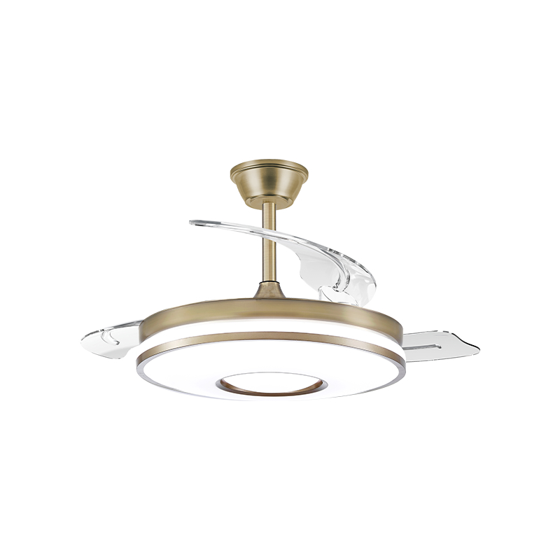 Ventilateur de plafond rétractable silencieux avec pales invisibles