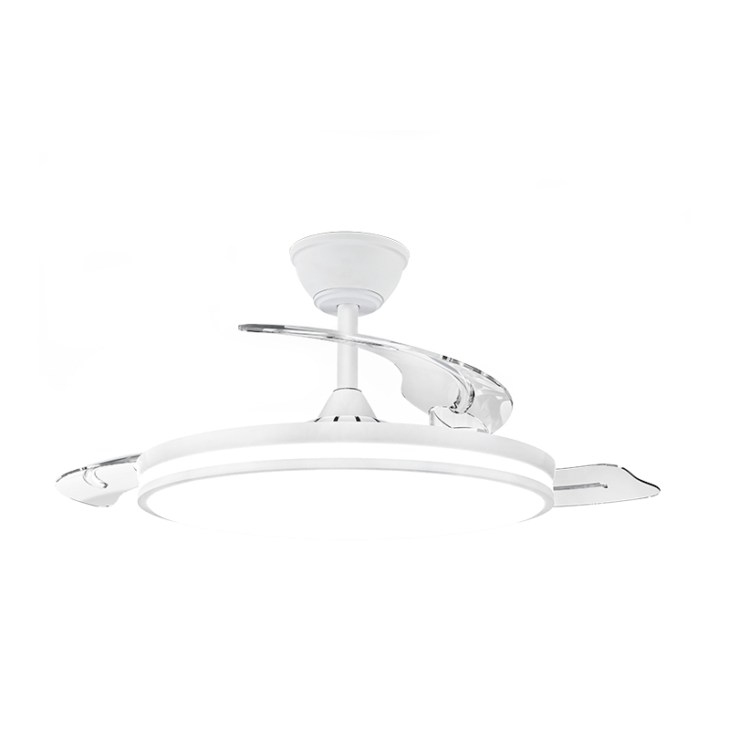 Ventilateur de plafond rétractable silencieux avec pales invisibles