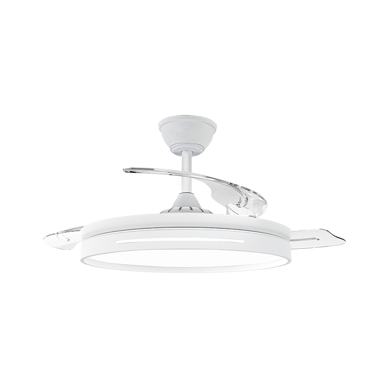 Ventilateur de plafond rétractable silencieux avec pales invisibles