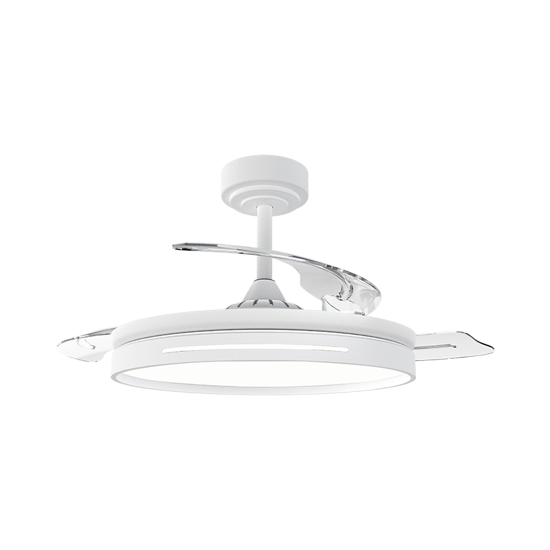 Ventilateur de plafond rétractable silencieux avec pales invisibles