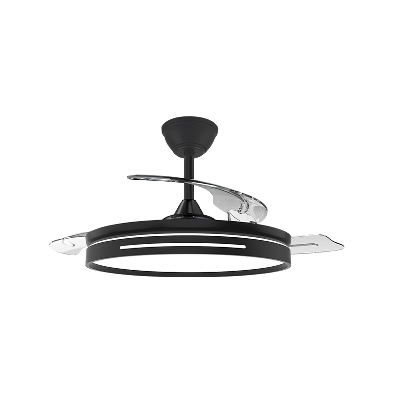 Ventilateur de plafond rétractable silencieux avec pales invisibles