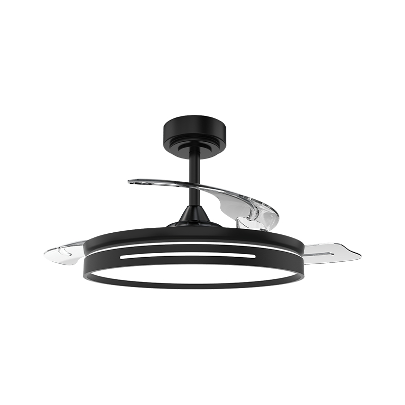 Ventilateur de plafond rétractable silencieux avec pales invisibles