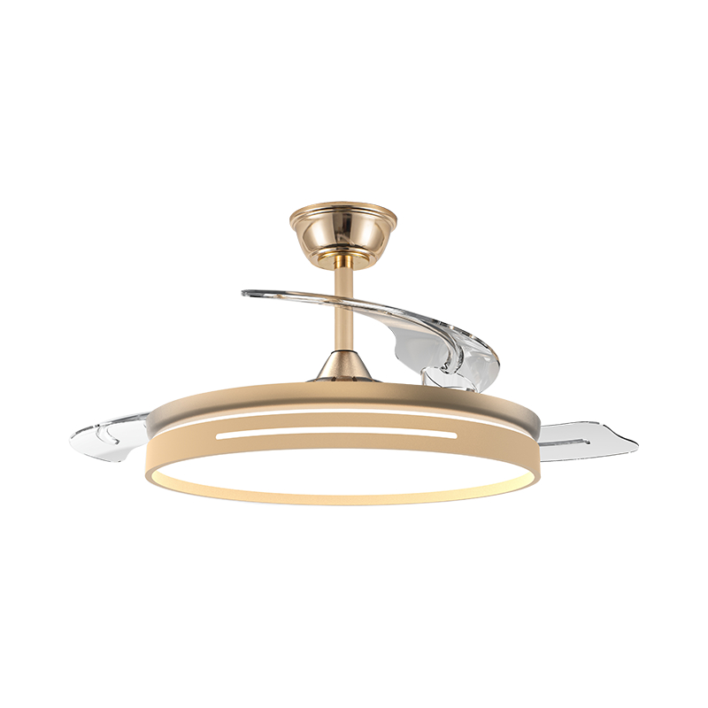 Ventilateur de plafond rétractable silencieux avec pales invisibles