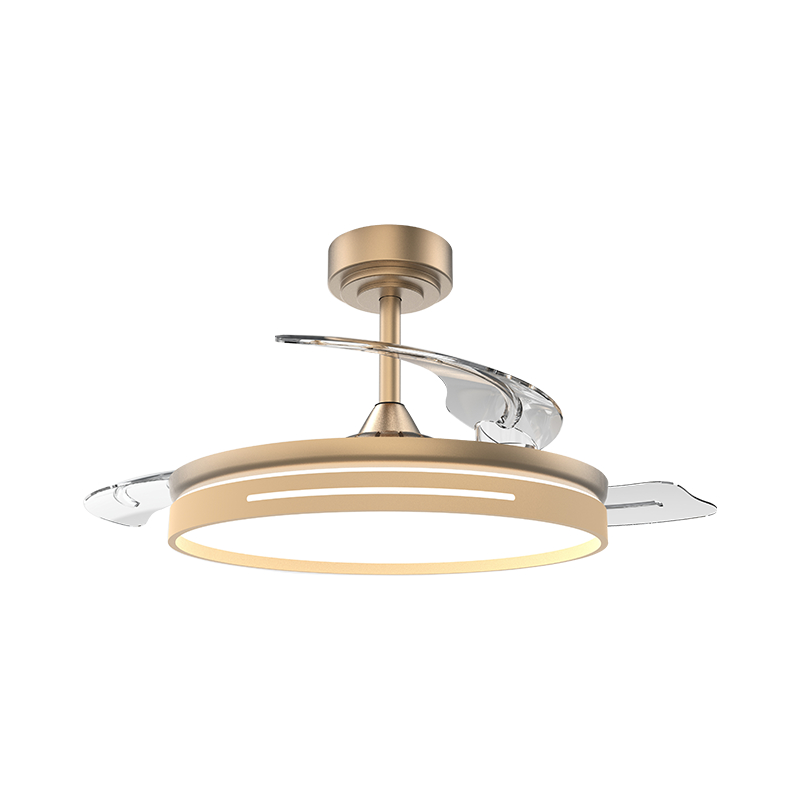 Ventilateur de plafond rétractable silencieux avec pales invisibles