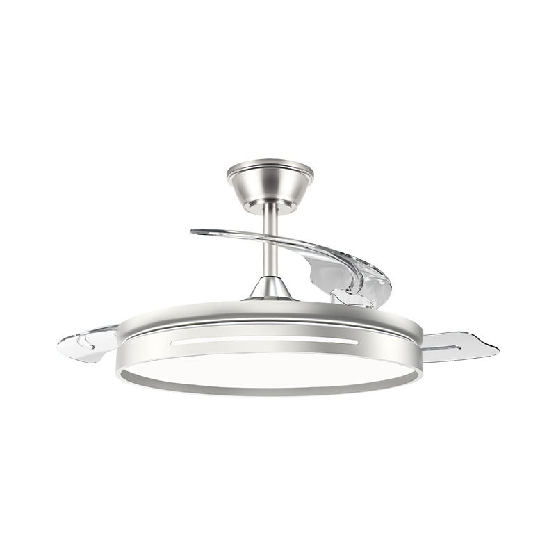 Ventilateur de plafond rétractable silencieux avec pales invisibles