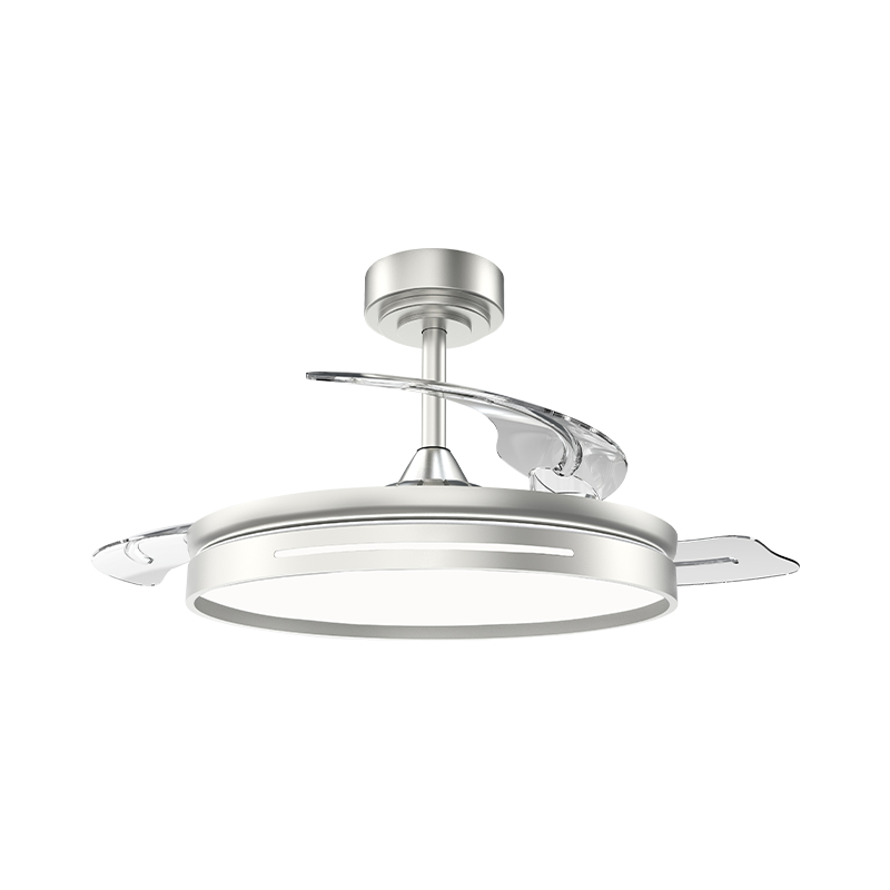 Ventilateur de plafond rétractable silencieux avec pales invisibles