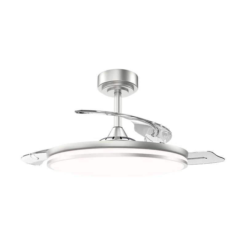 Ventilateur de plafond rétractable silencieux avec pales invisibles