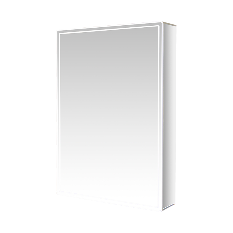 Armoire de toilette à LED à une porte avec miroir de maquillage antibuée