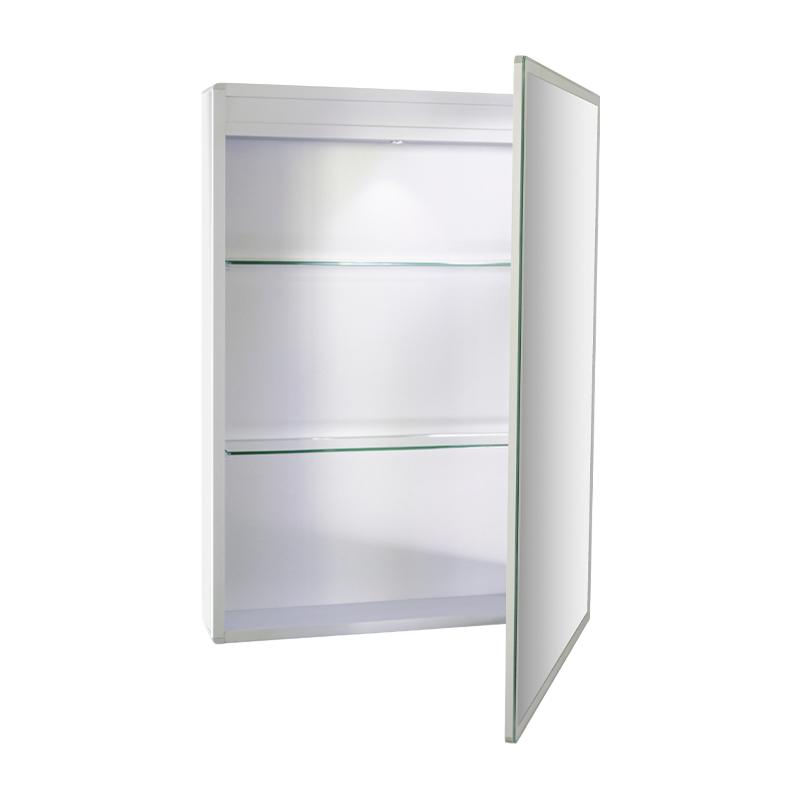 Armoire de toilette intelligente à une porte avec miroir de maquillage rétroéclairé par LED