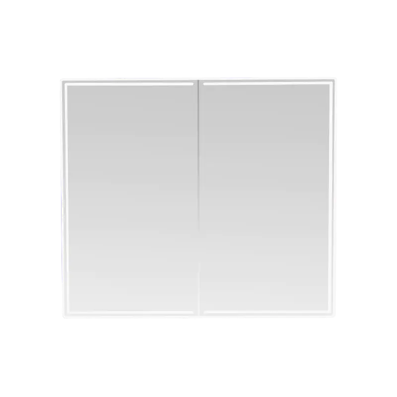 Armoire de toilette intelligente à LED à double porte (avec interrupteur anti-buée à glissement manuel)