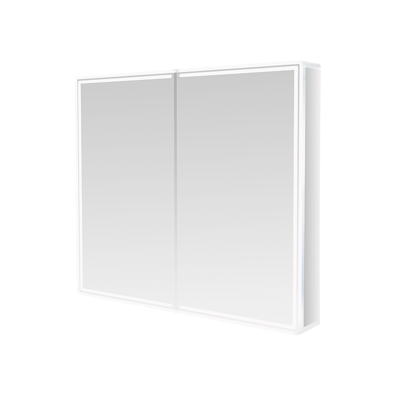 Armoire de toilette intelligente à LED à double porte (avec interrupteur anti-buée à glissement manuel)