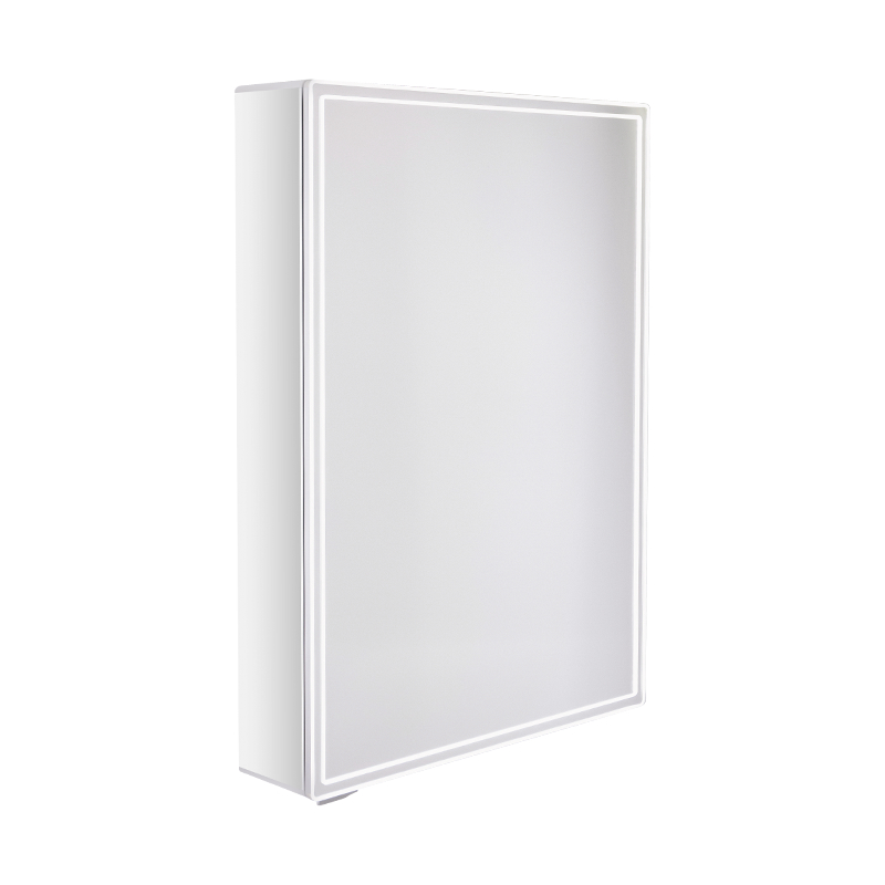 Armoire de toilette intelligente à une porte avec miroir de maquillage rétroéclairé par LED