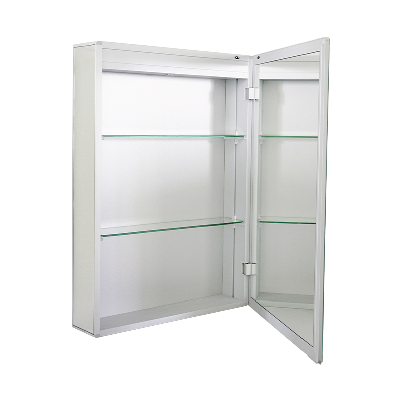 Armoire de toilette à LED à une porte avec miroir de maquillage antibuée