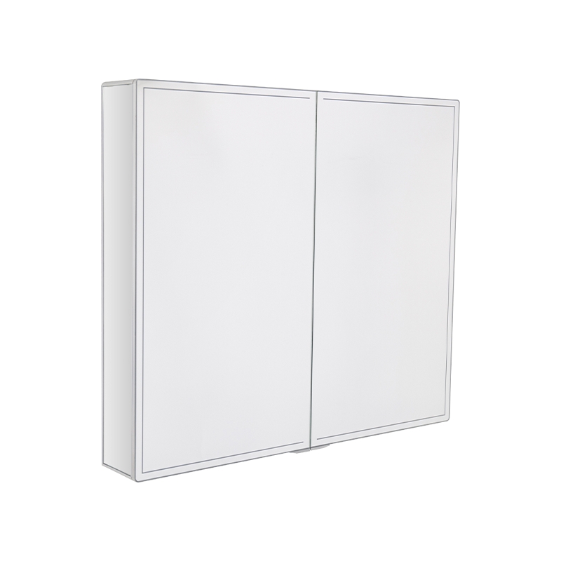 Armoire à miroir rétroéclairée intelligente à double porte avec interrupteur magnétique