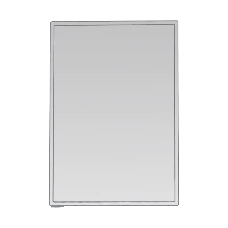Armoire de miroir de salle de bains LED à porte unique étanche en alliage d'aluminium