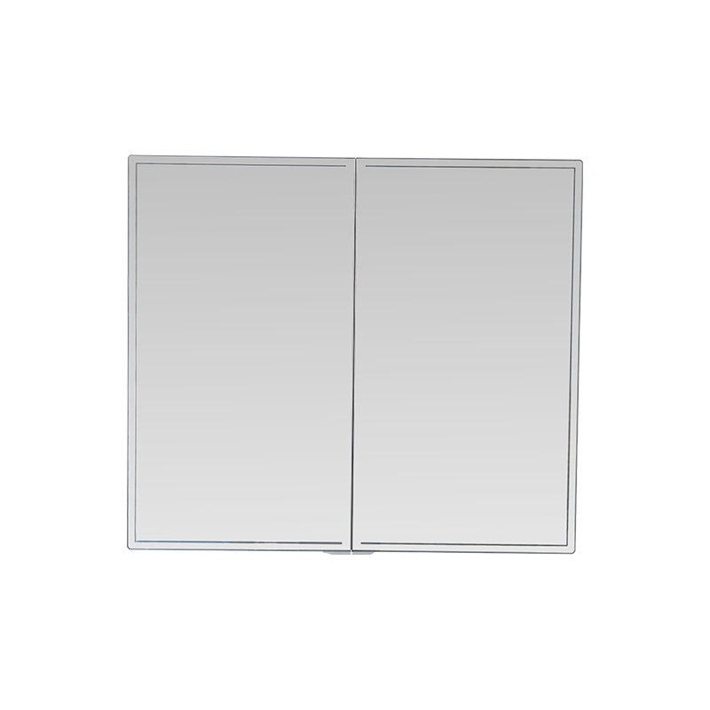 Armoire à miroir étanche à double porte en alliage d'aluminium avec lumières LED Armoire à miroir étanche à double porte en alliage d'aluminium avec lumières LED