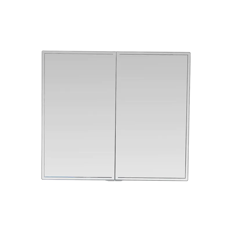 Armoire à miroir étanche à double porte en alliage d'aluminium avec lumières LED