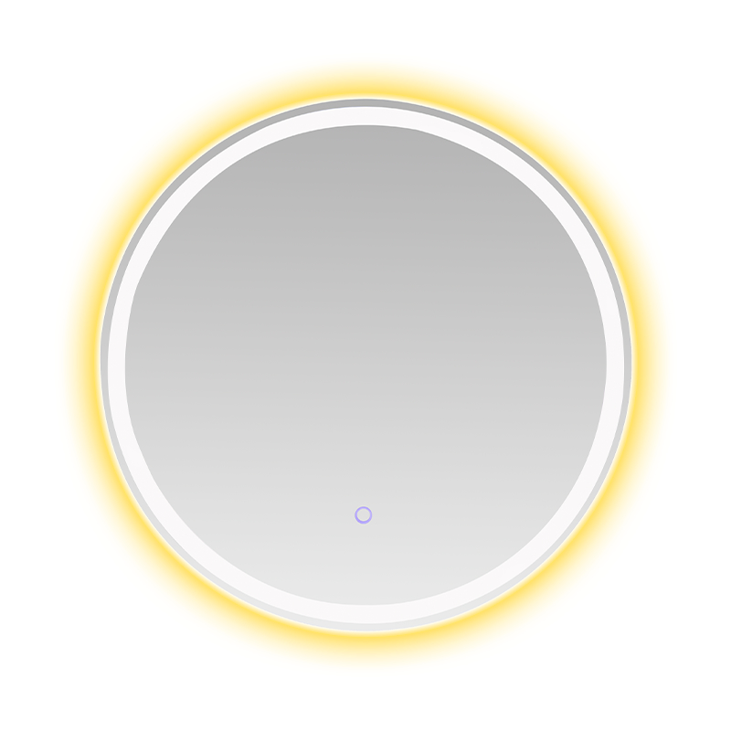 Miroir de salle de bains rétroéclairé à gradation intelligente à LED avec cadre en aluminium