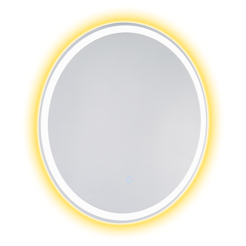 Miroir de salle de bains rétroéclairé à gradation intelligente à LED avec cadre en aluminium