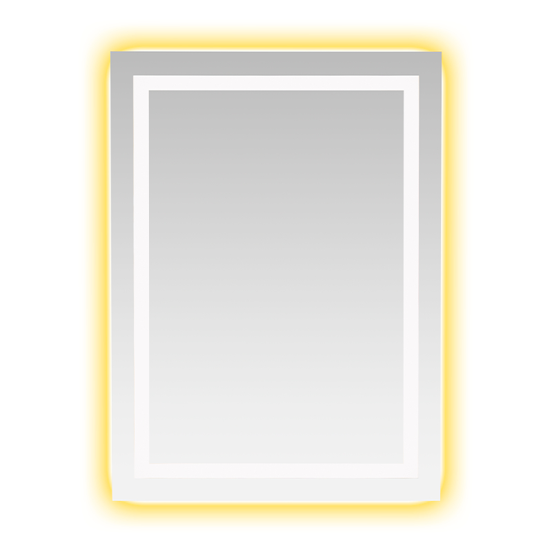 Miroir de salle de bains rétroéclairé à gradation intelligente à LED avec cadre en aluminium