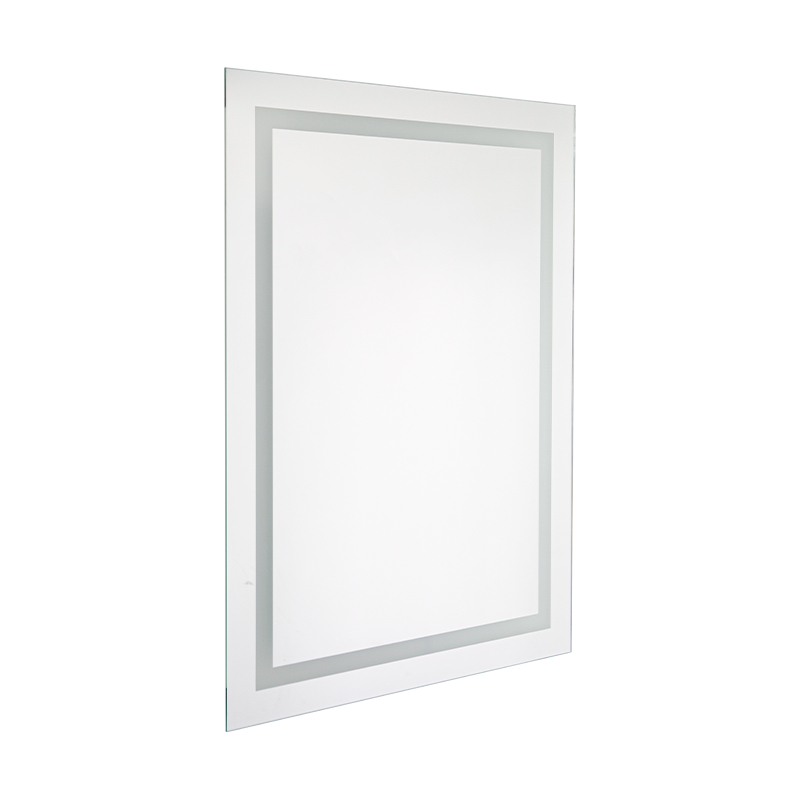 Miroir de salle de bains rétroéclairé à gradation intelligente à LED avec cadre en aluminium