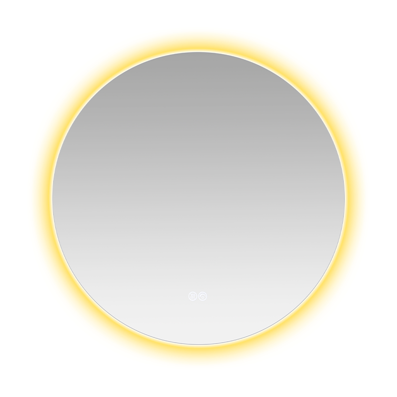 Miroir de salle de bains rétroéclairé à gradation intelligente et désembuage à LED