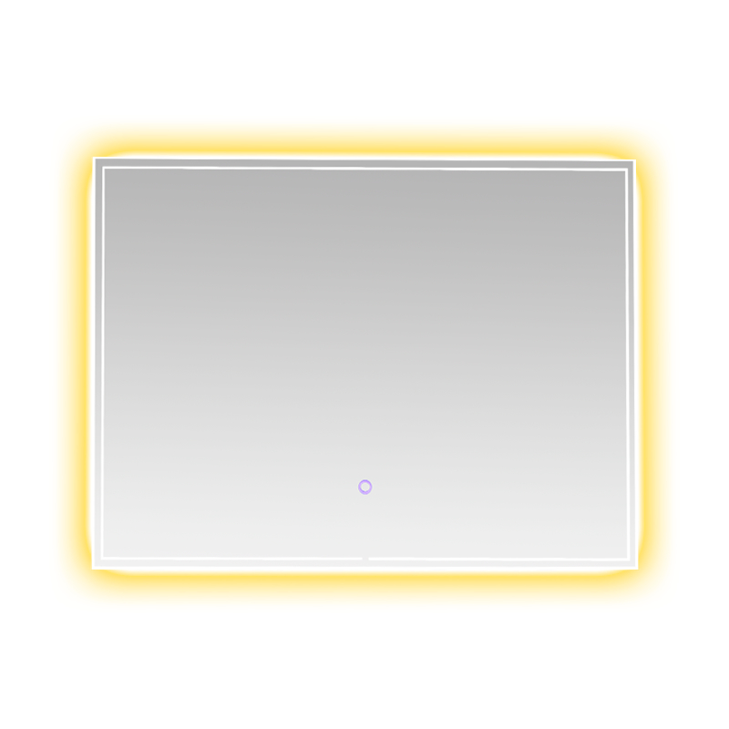 Miroir de salle de bains rétroéclairé à gradation intelligente à LED avec cadre en aluminium