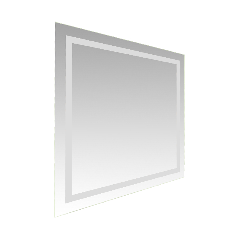 Miroir de salle de bains rétroéclairé à gradation intelligente à LED avec cadre en aluminium